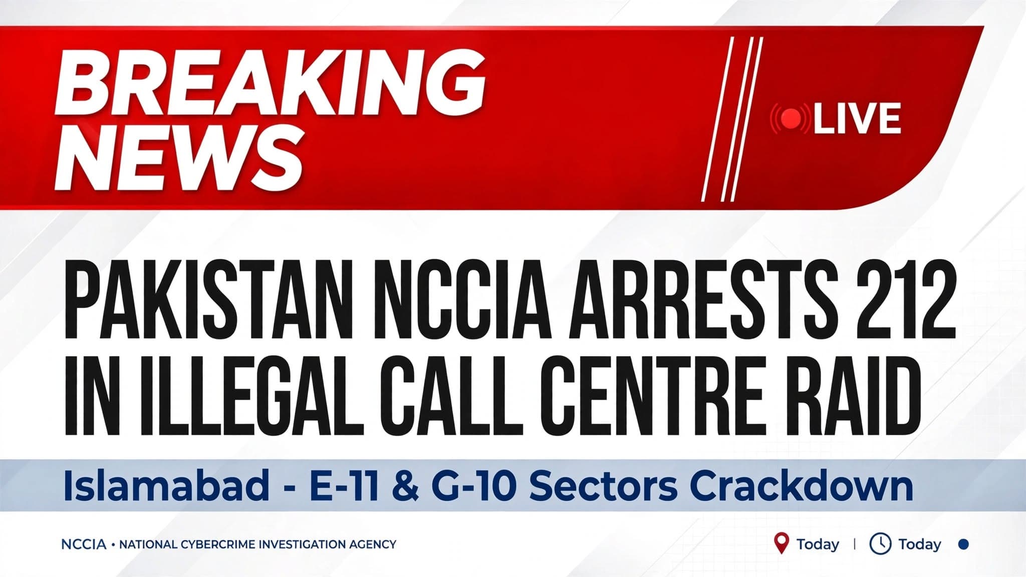 Breaking: 212 Online Scammers including seven Chinese nationals arrested in Islamabad, Pakistan