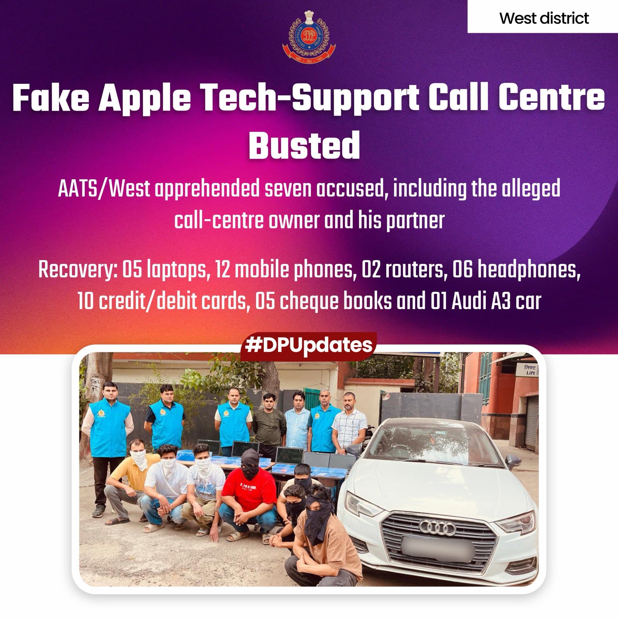 India intensifies intelligence-led crackdown: busts fake Apple call centre preying on US victims