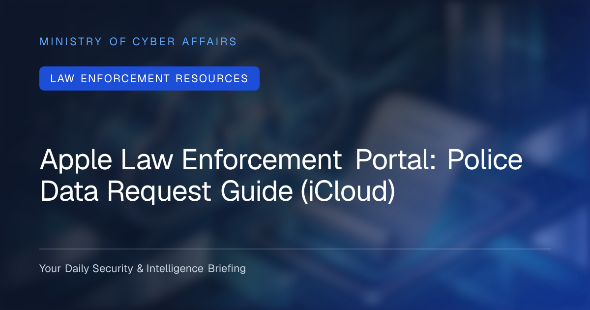 Apple Law Enforcement Portal (lep.apple.com): iCloud Requests ...