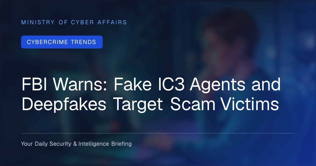 FBI Warns: Fake IC3 Agents and Deepfakes Target Scam Victims