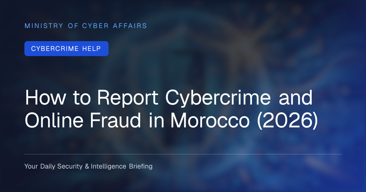 How to Report Cybercrime and Online Fraud in Morocco (2026) · Ministry ...