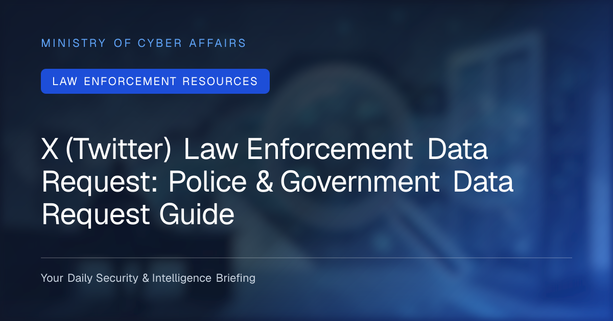 X (Twitter) Law Enforcement Portal: Police Data Requests · Ministry of ...